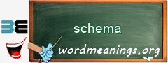 WordMeaning blackboard for schema